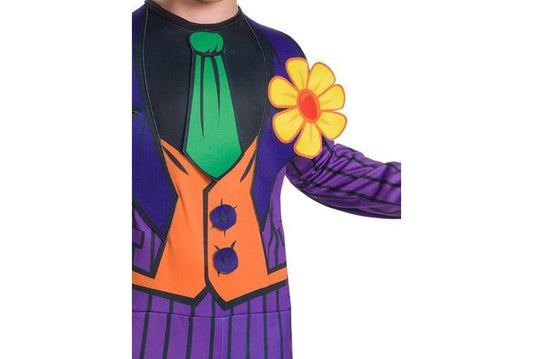 Young child wearing The Joker Classic Costume, officially licensed from DC Comics for playtime.