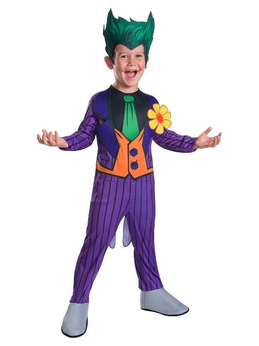 Kids Joker costume from DC Comics for playtime and dress-up at home