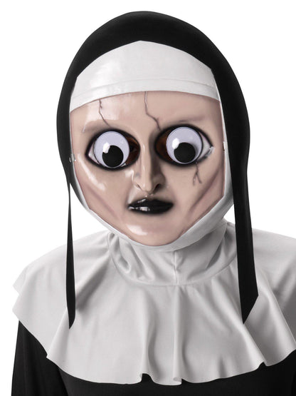 The Nun Googly Eyes Mask by Warner Bros - Fun kids costume for spooky playtime.