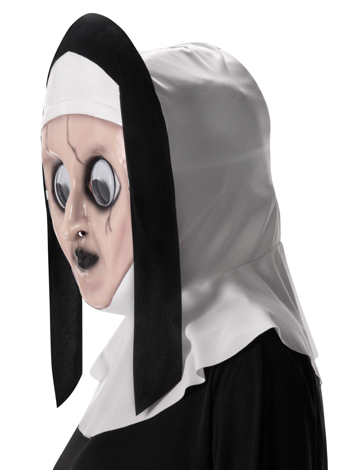 The Nun googly eyes mask with Warner Bros branding, perfect for kids spooky dress-up.