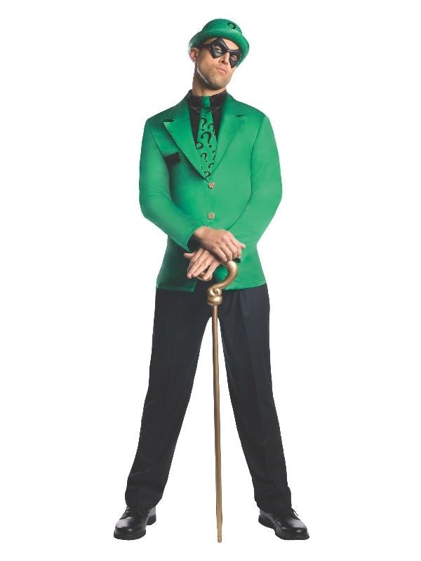 Adult Riddler Costume | DC Comics | Green Suit & Hat – Kids Mega Mart