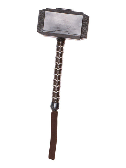 Thor Hammer toy with wrist strap, ideal kids costume prop for imaginative play at home.