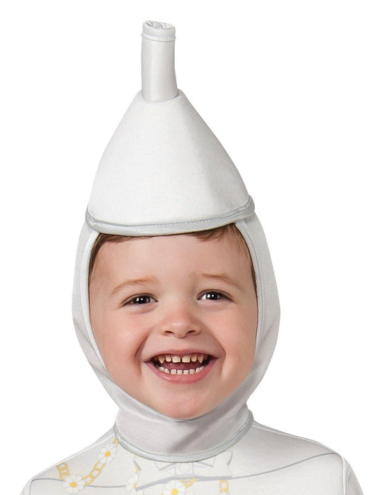 Toddler Tin Man costume from Wizard of Oz for imaginative play at home.