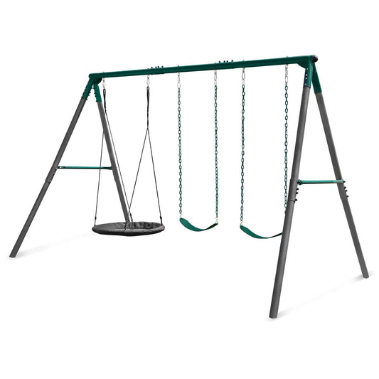 Durable Lifespan Kids Titan Swing Set for outdoor play, perfect for lasting fun at home.