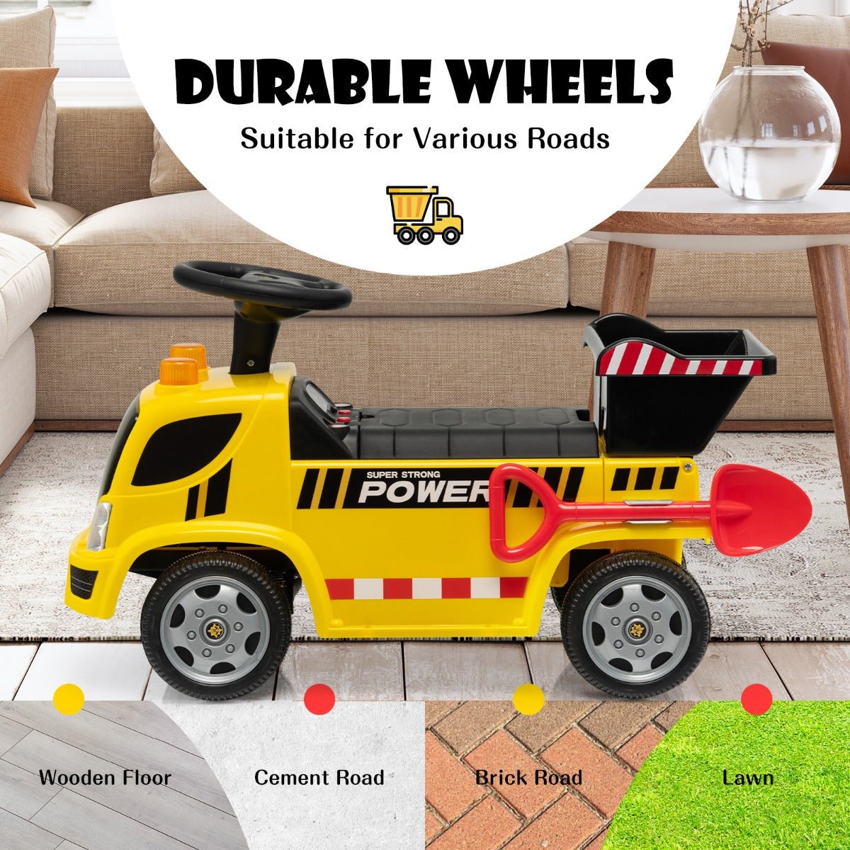 Discover the Yellow Toddler Toy Truck with Siren