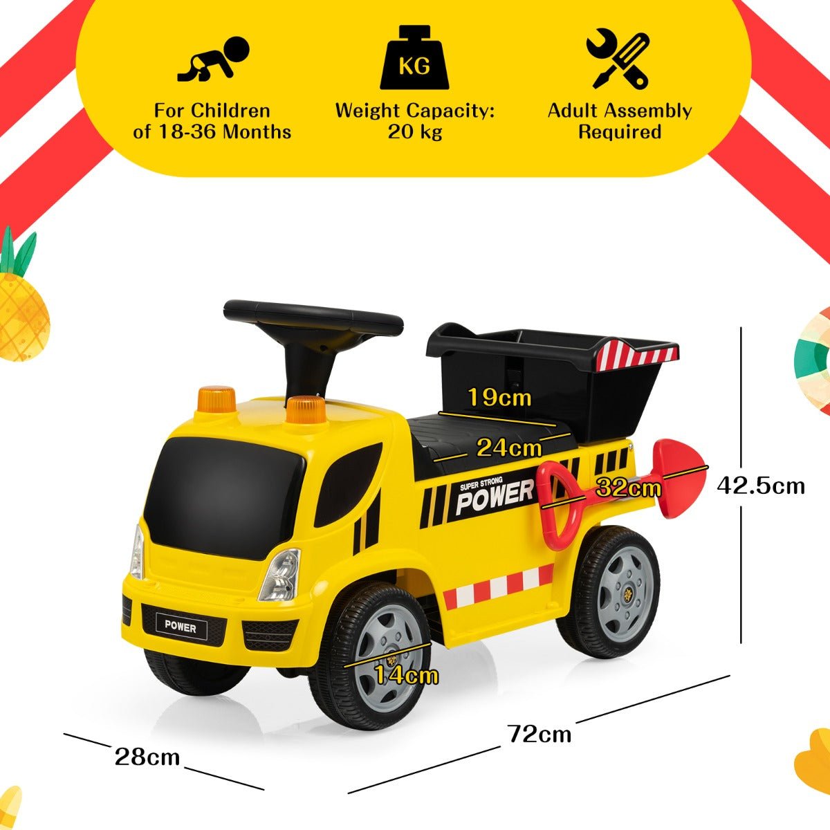 Experience Joy with the Yellow Ride-On Toy Truck