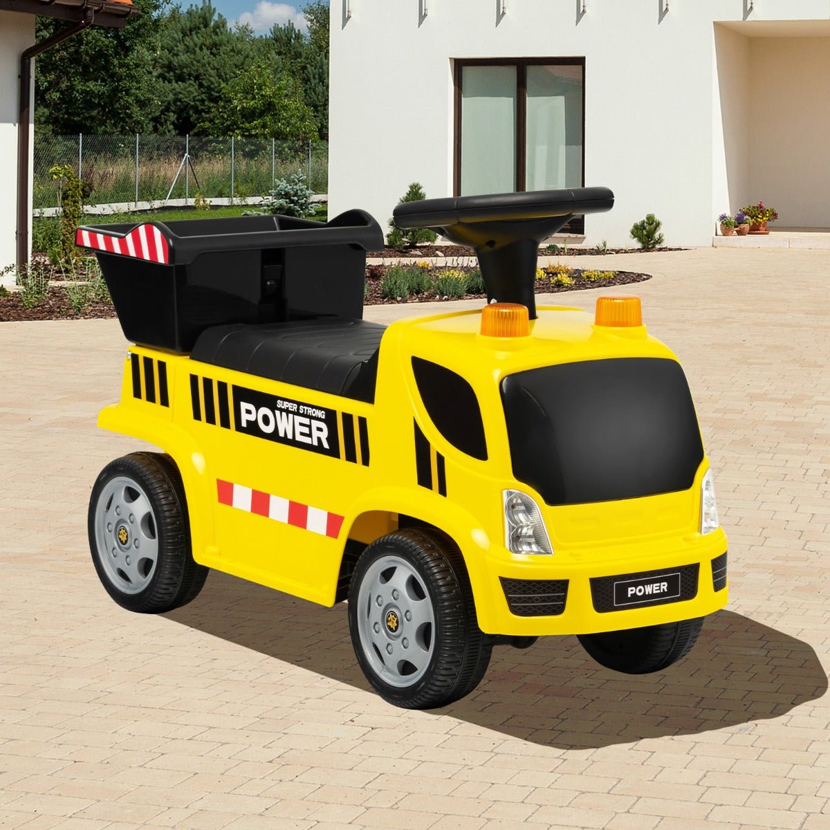Yellow Toy Truck with Siren Sound - Perfect for Little Explorers