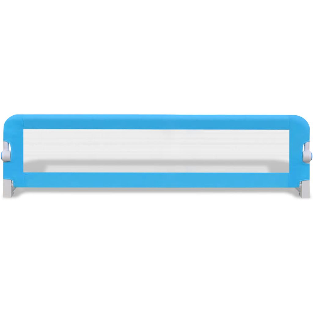 Blue mesh toddler bed rail for single beds - ensures safety and secure sleep.