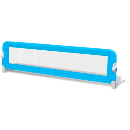 Blue mesh toddler safety bed rail for single beds provides child protection and security.