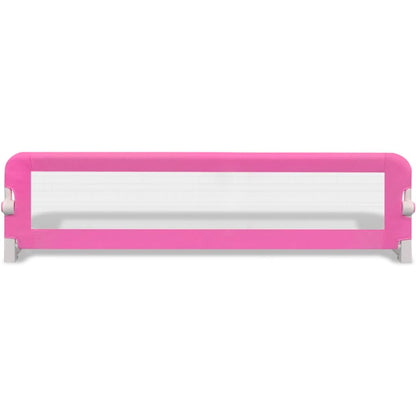 Foldable pink toddler bed rail guard for kids safety and comfort at home.