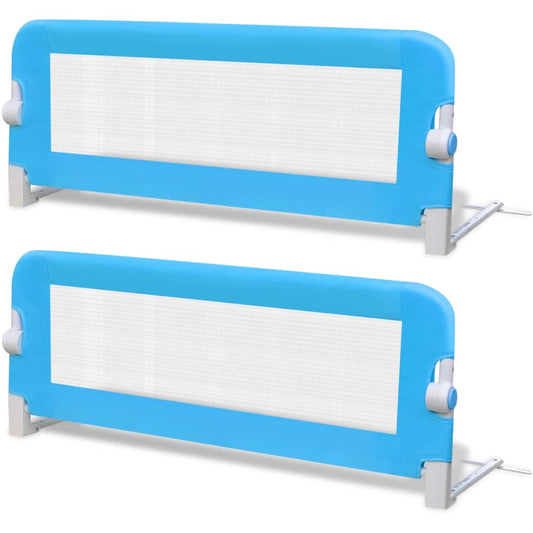 Blue mesh Toddler Safety Bed Rail Set, 2-Pack. Provides secure guards for kids beds.