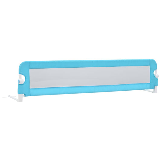 Blue foldable toddler bed rail for single beds, providing safety and security for kids.