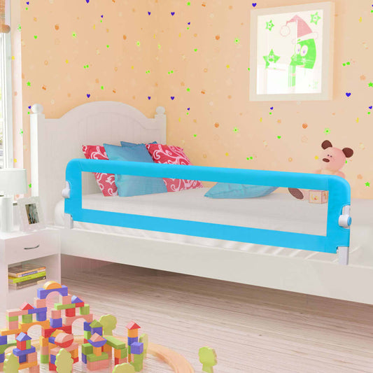 Blue foldable toddler bed rail for single beds - essential safety guard for kids.