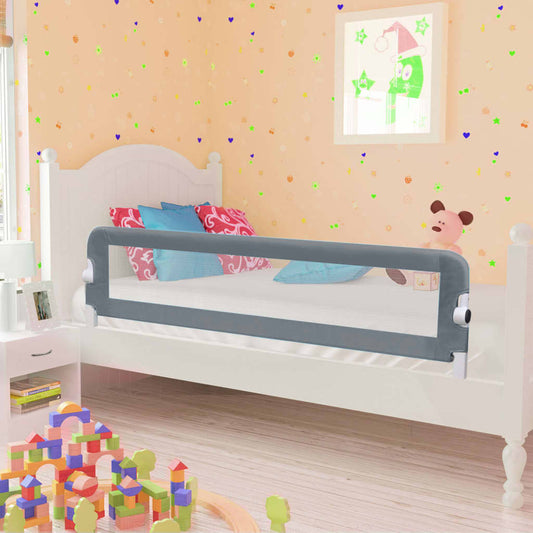 150cm grey toddler bed rail guard for safety, ideal barrier for kids beds.