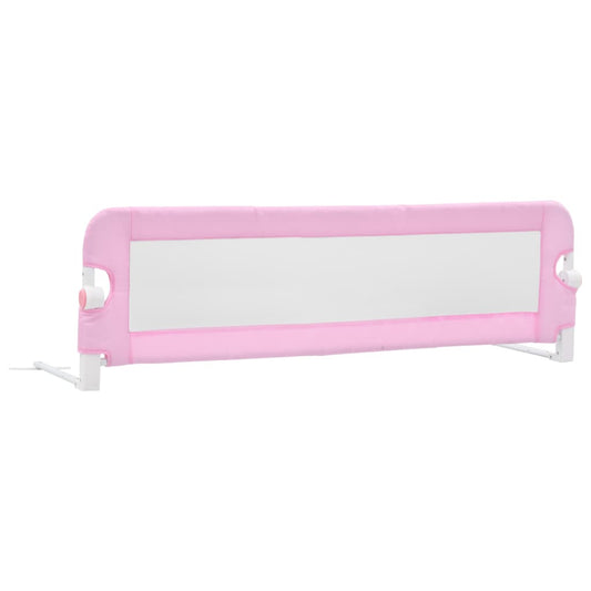 Foldable 120cm pink toddler safety bed rail for kids, ideal for secure sleep.