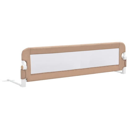 Foldable taupe mesh toddler bed rail guard for kids safety and sleep protection.