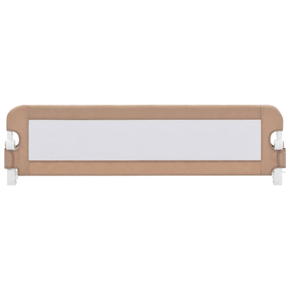 Foldable taupe mesh bed rail guard for kids safety, ideal for toddler bed protection.