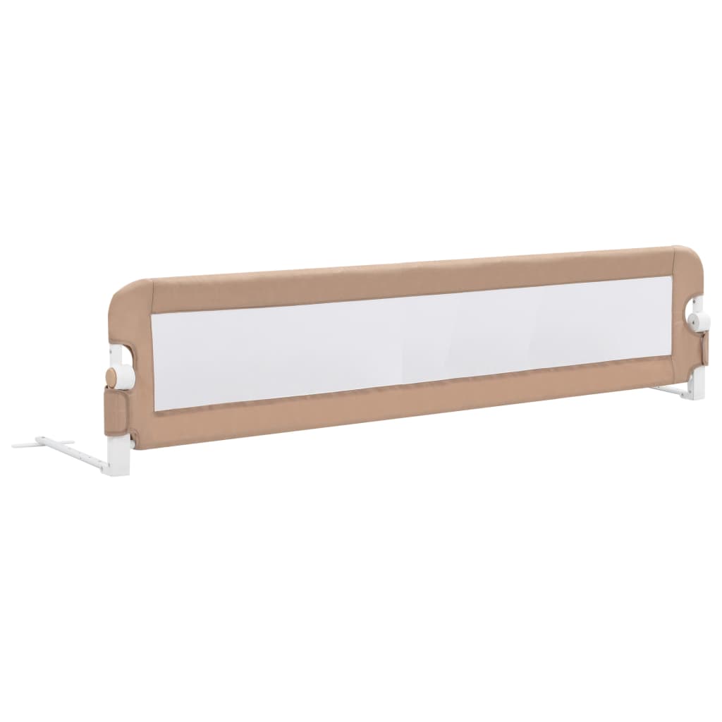 Foldable 180cm Taupe Mesh Toddler Bed Rail Guard for Child Safety - Convenient child protection.