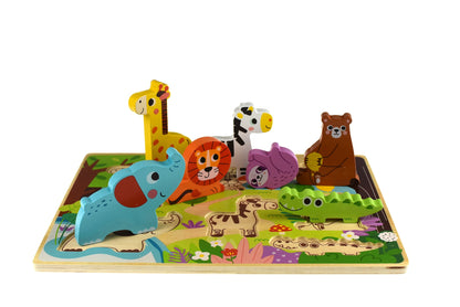 Tooky Toy Chunky Zoo Animal Puzzle | Educational gift for kids, promoting creativity and learning.