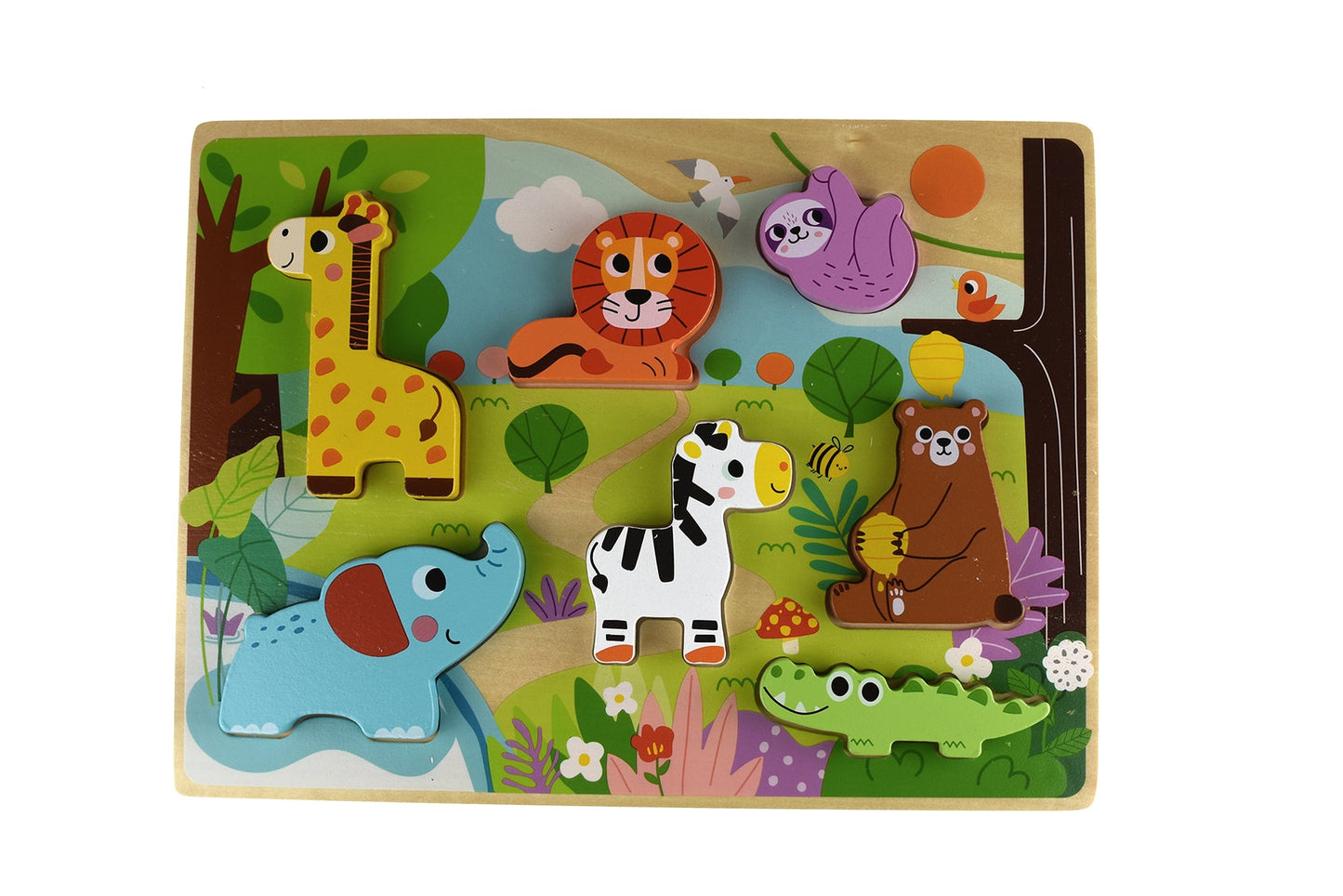 Tooky Toy Chunky Zoo Animal Puzzle - interactive and educational toy for kids at home.