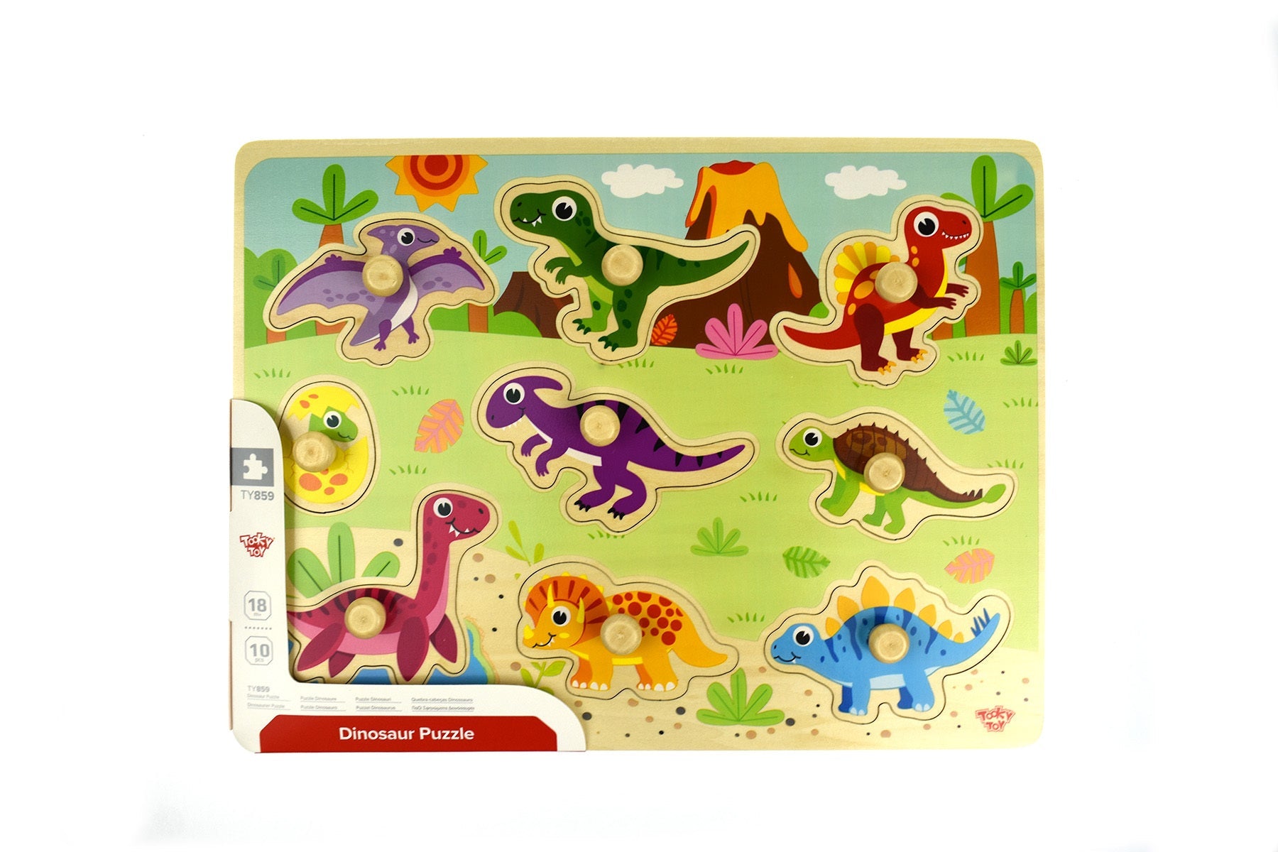 Tooky Toy Dinosaur Peg Puzzle - Unleash Your Child's Creativity and Problem-Solving Skills