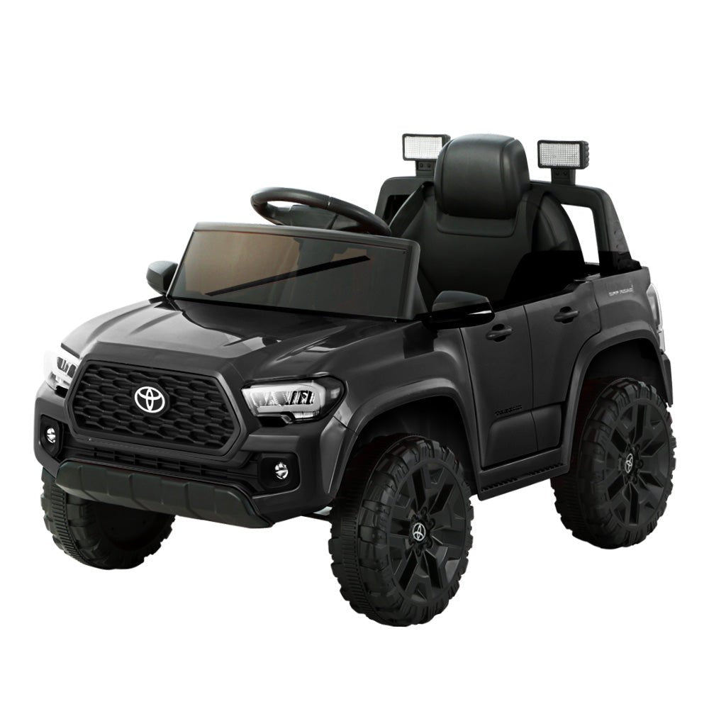 Black 12V Toyota Ride On Car for Kids, Off-Road Jeep Toy with Electric Battery