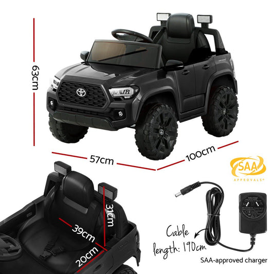 Black 12V Toyota Ride On Car for Kids, Off Road Jeep Design, Electric Toy Cars