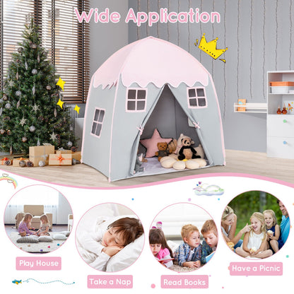 Pink fairy playhouse tent for kids imaginative indoor and outdoor playtime.