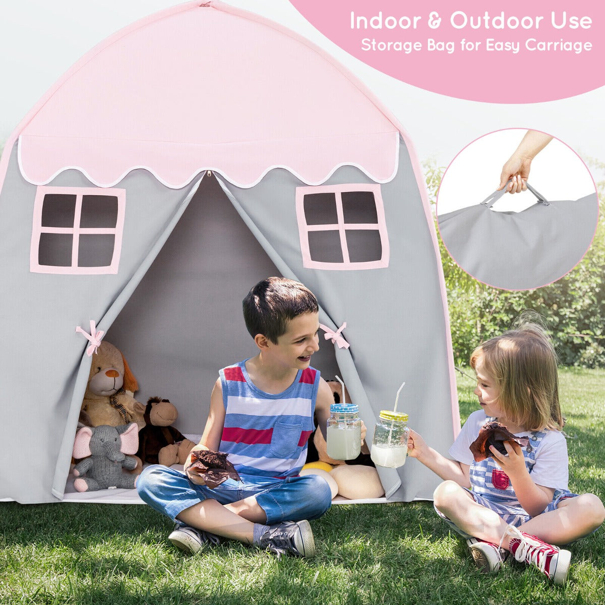 Princess Play Tent - Pink Fairy Playhouse for Kids | Indoor/Outdoor Imaginative Play Space