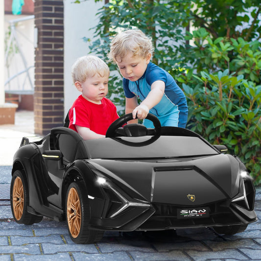 Red Lamborghini ride-on car for kids with remote control - luxury playtime experience at home