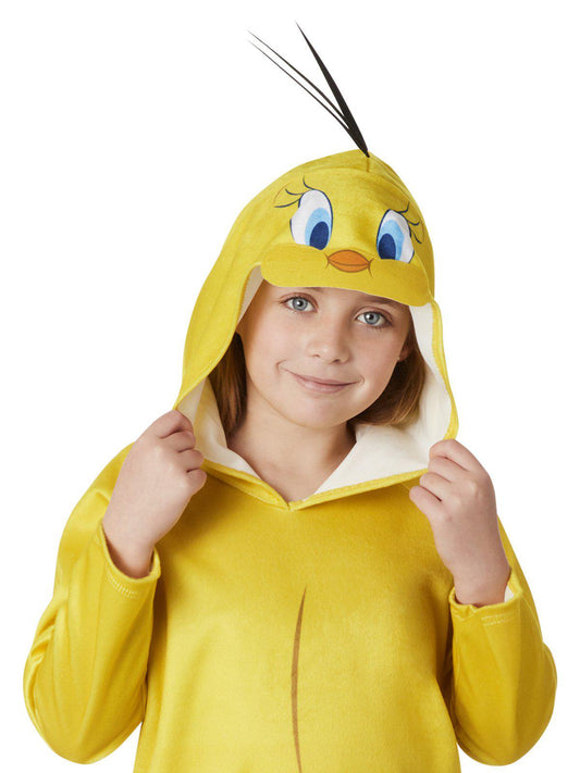 Tweety Bird Kids Jumpsuit | Authentic Looney Tunes Costume for playful home dress-up adventures.