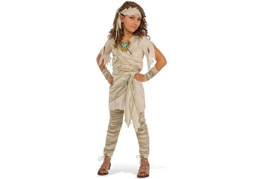 Girls mummy Halloween costume with unique undead diva design for spooky home fun.