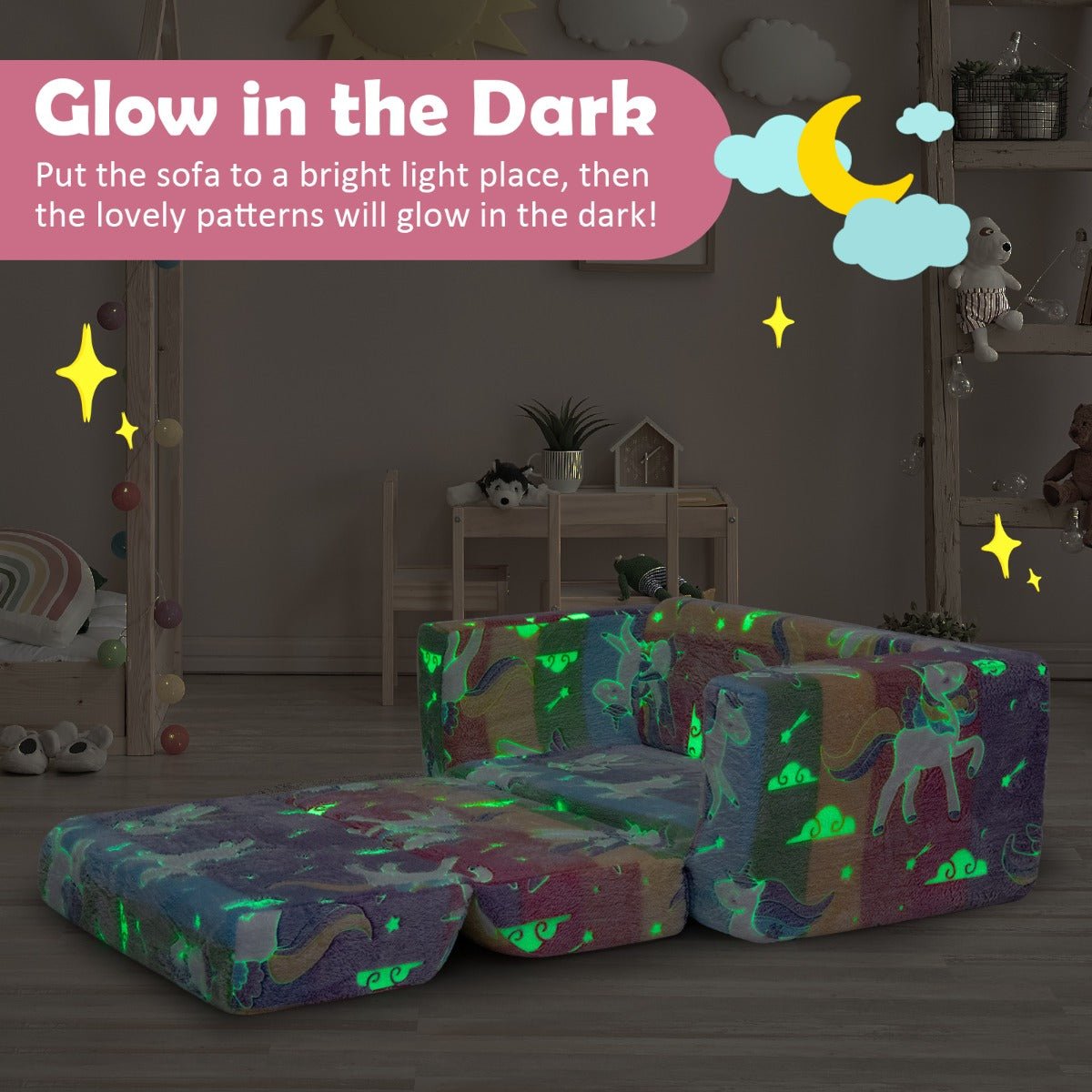 Easy to Clean Kids Flip Sofa