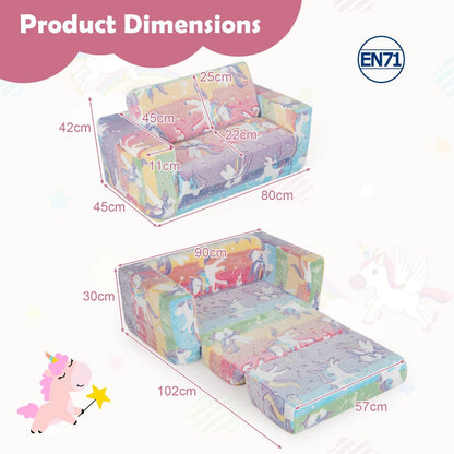 Unicorn Themed Reading Chair for Kids