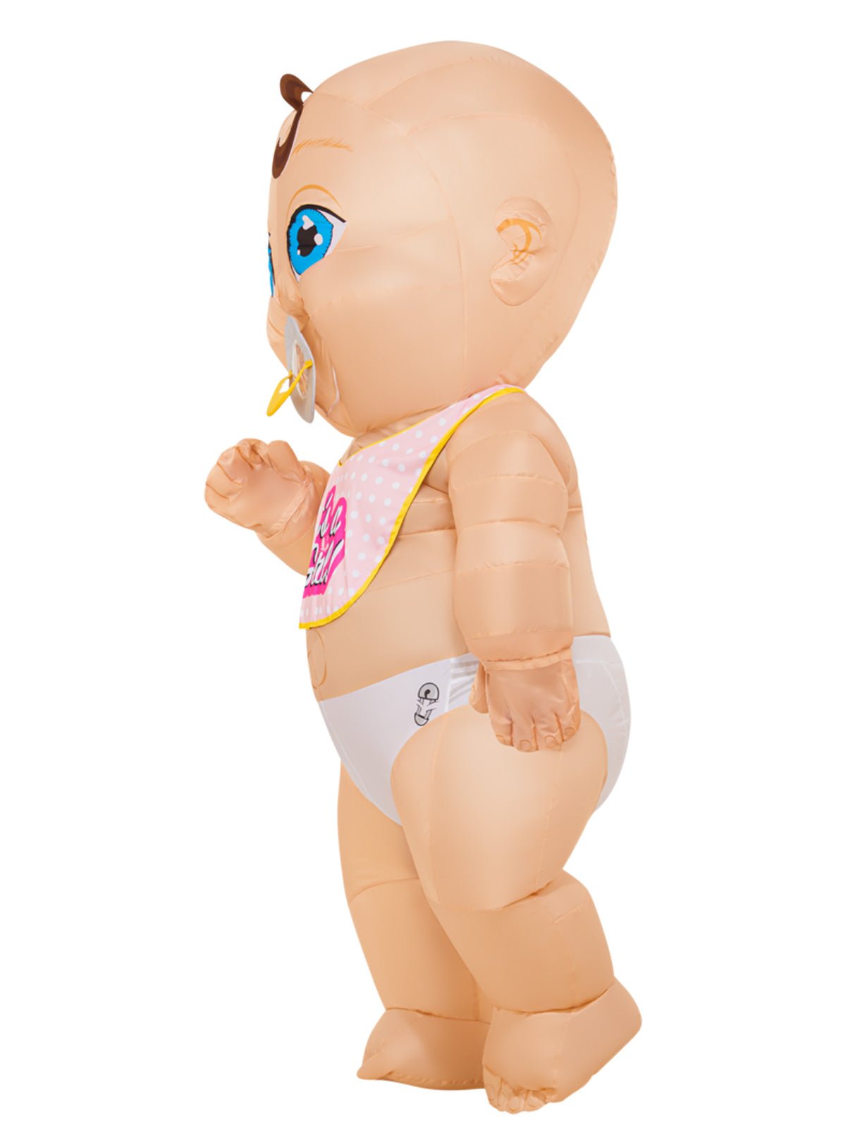 Inflatable baby costume for kids, 8ft tall unisex suit, perfect for playful home fun.