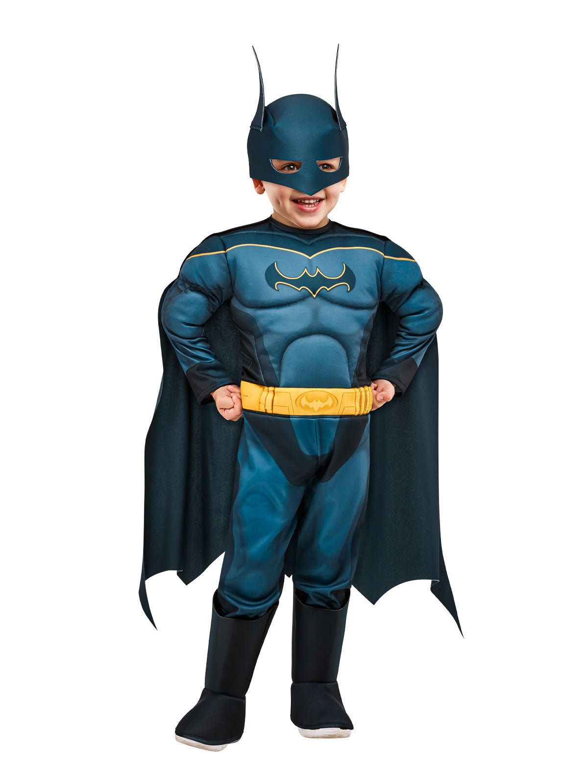 Shop Kids Batman Costume with Iconic Batman Logo at Fibre Filled Muscle Chest Australia