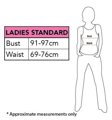 Urban Tiger Ladies Costume Measurements