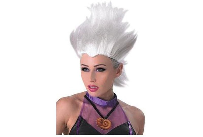 Disney Ursula Adult Costume Wig in unique white upright style for imaginative play at home.