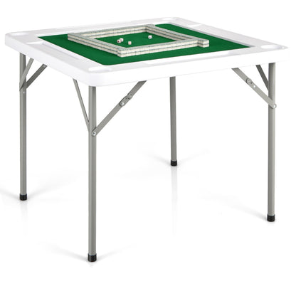 Foldable kids gaming table with cup holders and chip trays for interactive play at home.