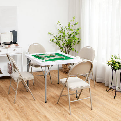 Foldable kids gaming table with cup holders and chip trays for playtime convenience.