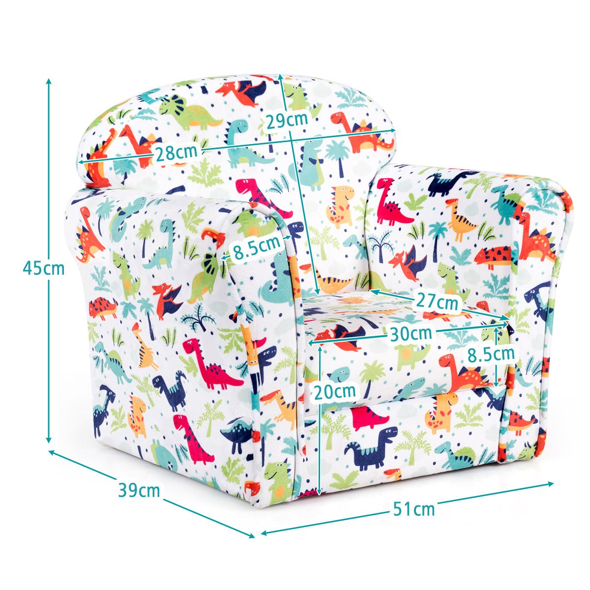 Get Velvet Kids Sofa with Lovely Pattern: Soft Seating for Baby Room