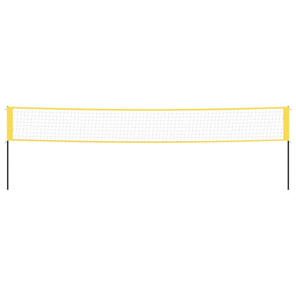 Kids portable badminton set with net, rackets, shuttlecocks for home play - easy setup.