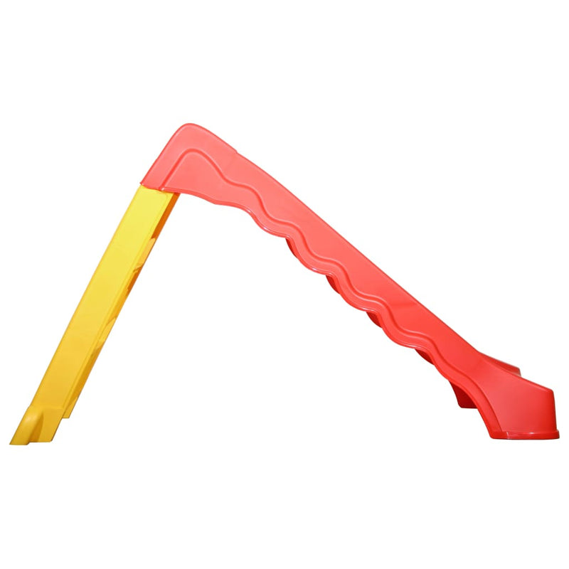 vidaXL Foldable Slide for Kids Indoor Outdoor Red and Yellow