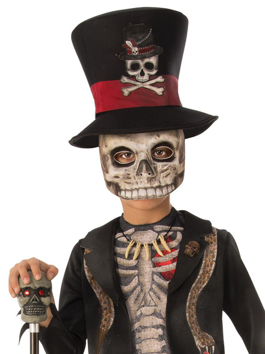 Kids Voodoo Boy Costume with Hat and Mask, perfect for dress-up and playtime.