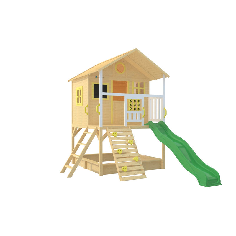 Discover Warrigal Cubby House with Yellow Slide: Playful Backyard Activities