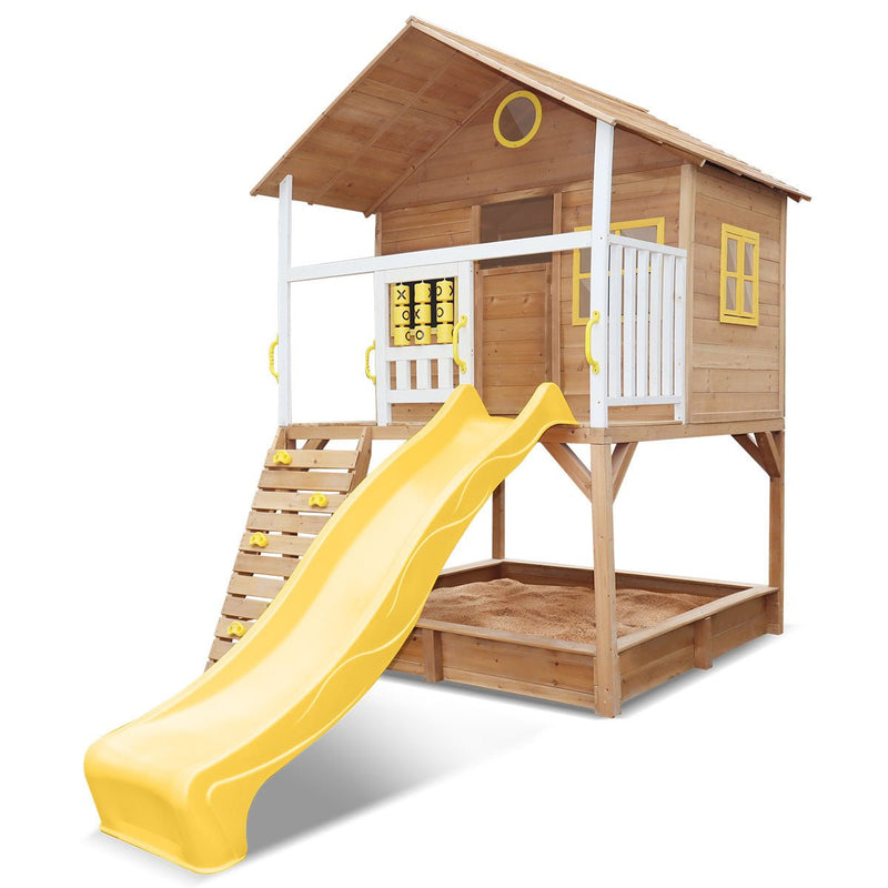 Warrigal Cubby House with Yellow Slide: Active Outdoor Play for Children