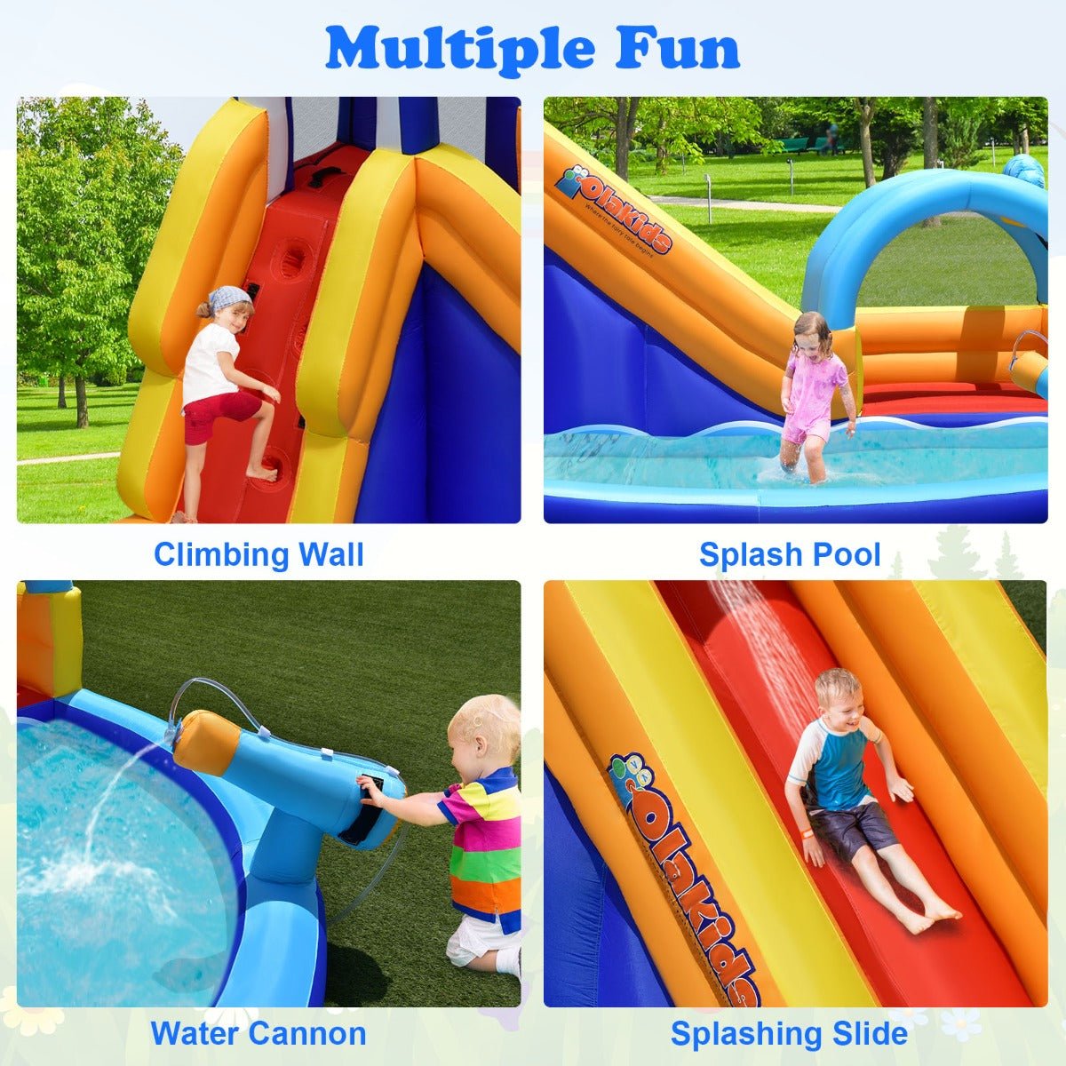 Water Bounce House with Basketball Rim - Active Fun for Children