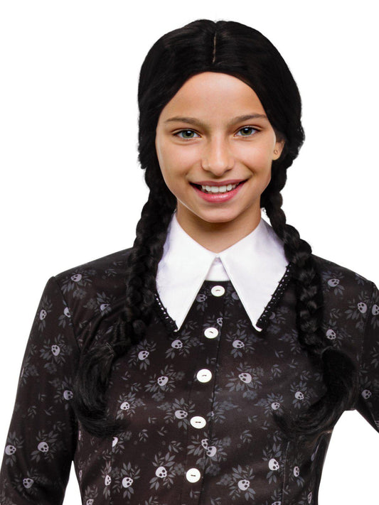 Kids Wednesday Addams Skeleton Dress Costume, ideal for Halloween dress-up at home