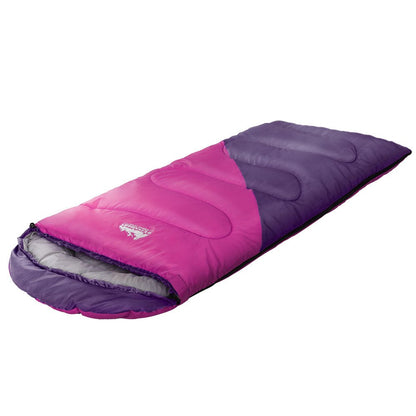 Pink Weisshorn kids sleeping bag, 172cm, ideal for camping and hiking adventures.