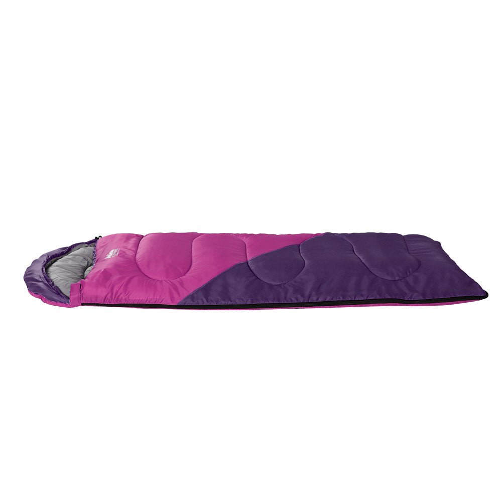 Pink Weisshorn Kids Sleeping Bag, 172cm, ideal for camping and hiking with thermal insulation.
